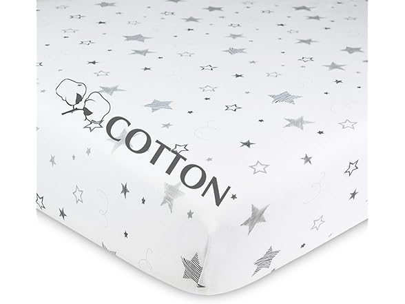 American Baby Company Crib Sheet, Stars