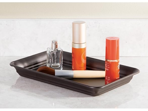iDesign Decorative Countertop Vanity Tray Organizer