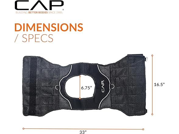 CAP Barbell Adjustable Weighted Vest, 20-Pound