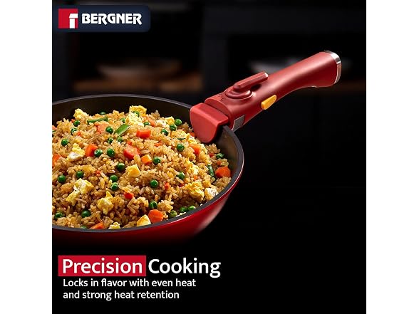 Bergner 11-Piece Non-Stick Cookware Set Red
