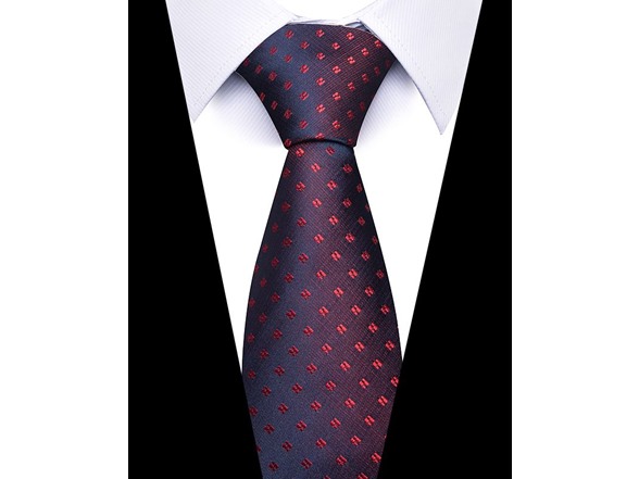Deep Navy with Crimson Dots