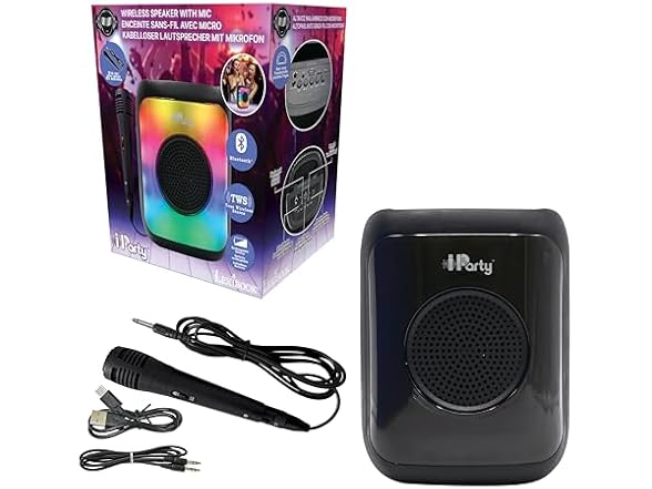LEXiBOOK, iParty®, Portable Bluetooth® Speaker with Mic