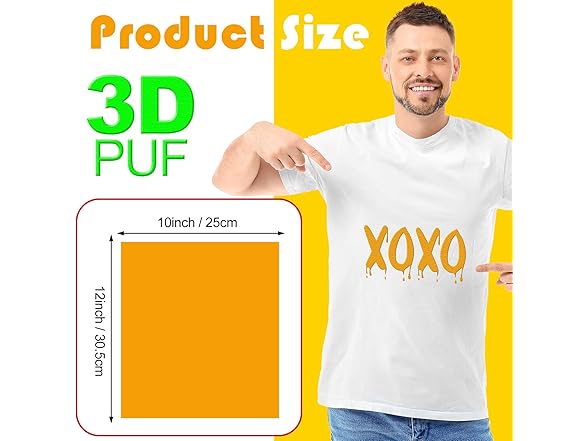 60 Pack Treela 3D Puff Iron On Vinyl