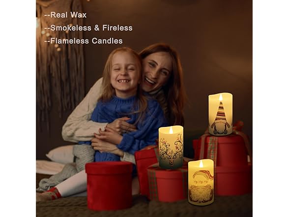 Softflame Christmas Flameless Candles with Remote