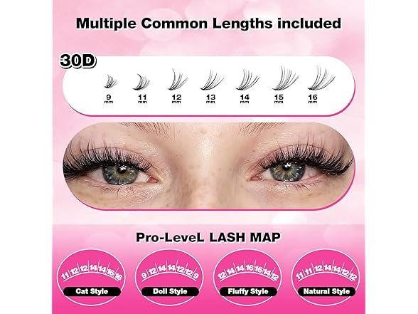 300pcs Lash Clusters Kit