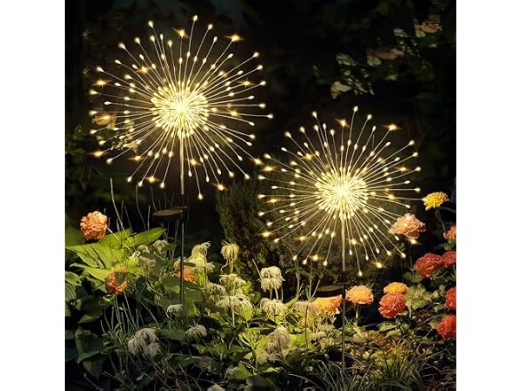 GIGALUMI 2-Pack Solar Firework Lights