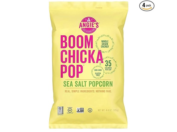 BOOMCHICKAPOP Sea Salt Popcorn 4.4 oz 4 Pack