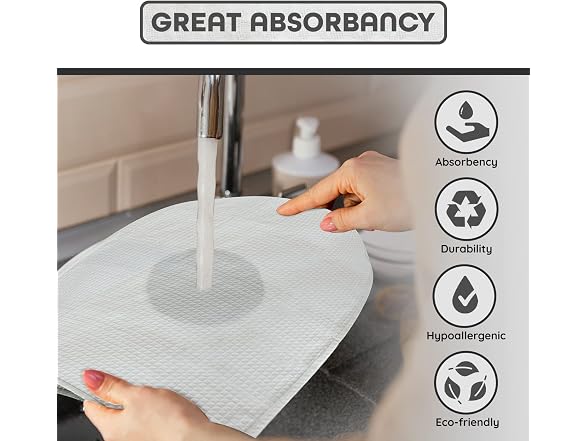 Organic Cotton Waffle Kitchen Towels, 30 x 22 in, 5 Pack