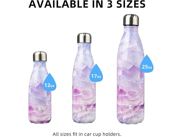 Konokyo 24 Pack 12 oz Insulated Water Bottle