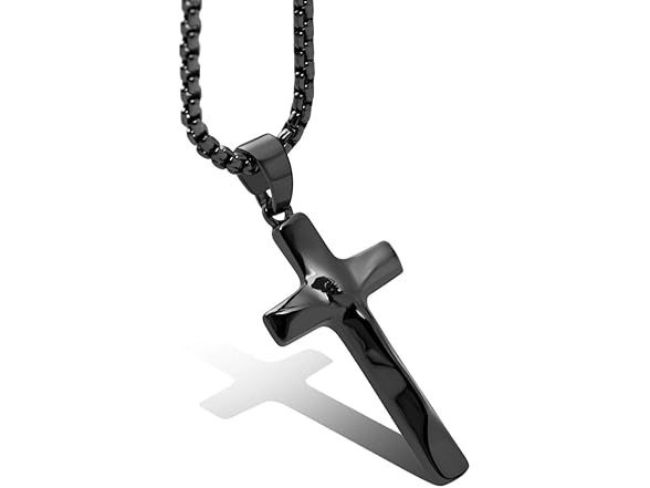 Karseer Black Cross Necklace