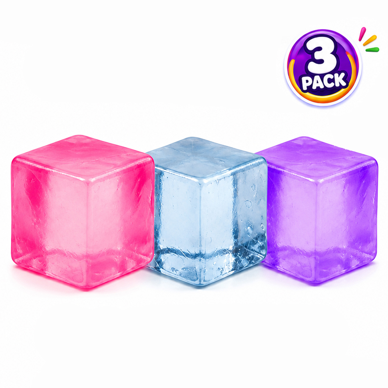Twilight Squishy Sensory Toys Ice Cube, 3PK - Gallery 6
