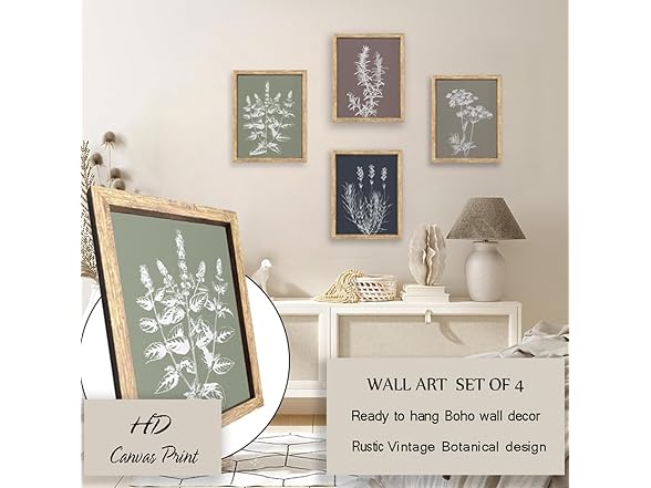 Boho Wall Art Set of 4