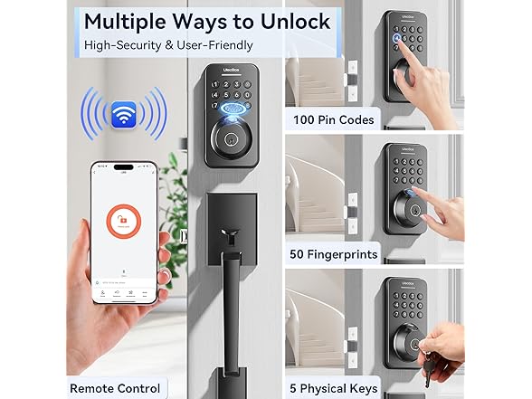 Ulecoce Fingerprint Keypad Deadbolt