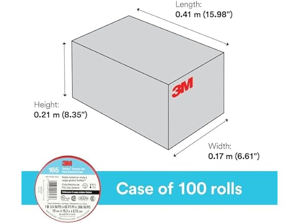 3M TEMFLEX Vinyl Electrical Tape 165