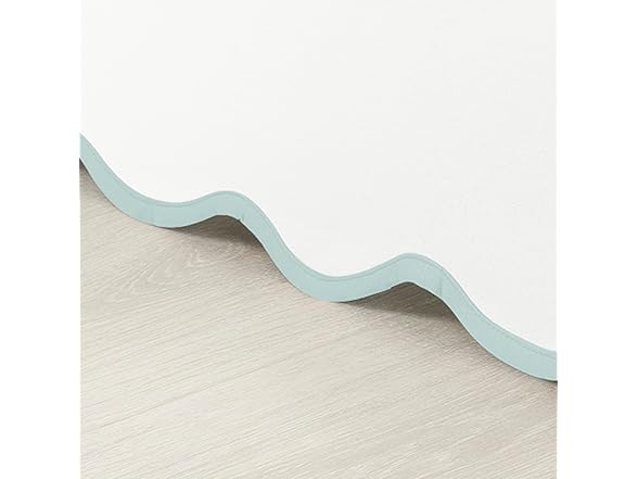 Lush Decor Coastal Chic Scallop Edge Linen Bed Skirt