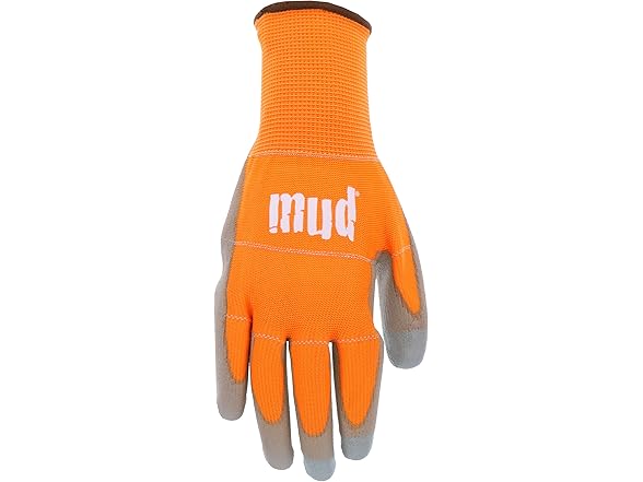 MUD 028O  Polyurethane Coating Gloves, Orange