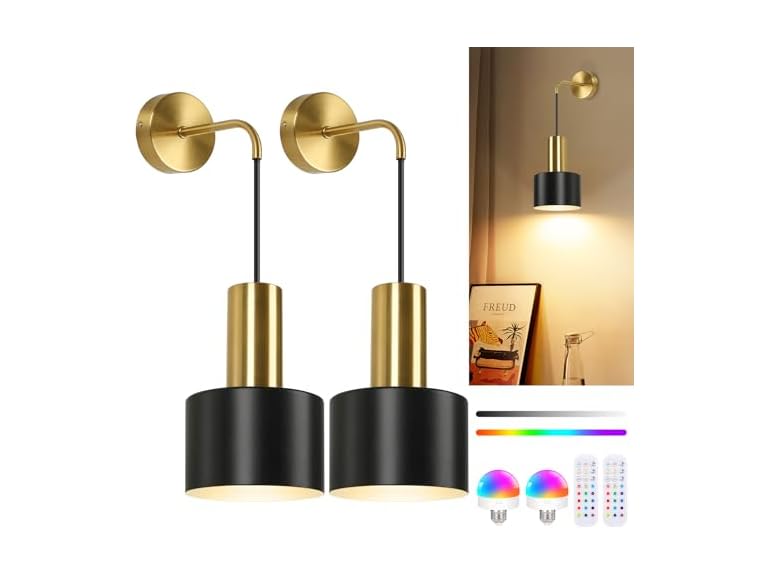 VerRon Rechargeable Battery Operated Wall Sconce Set of Two - Gallery 14