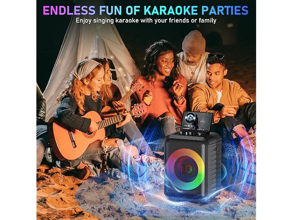 JYX Karaoke Machine 2 Wireless Mics