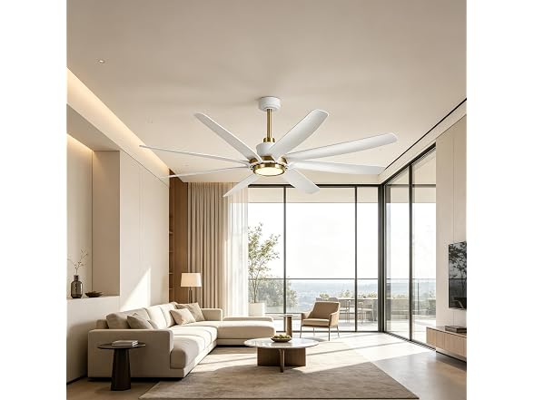 Parrot Uncle 72 Inch Large Ceiling Fan White