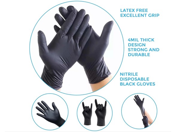 XS Multi-Pack Black Nitrile Gloves - Gallery 10