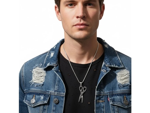 Rope Chain With Scissor Pendant