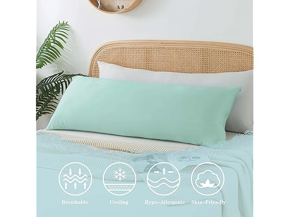 Body Pillow with Zippered Cooling Cover