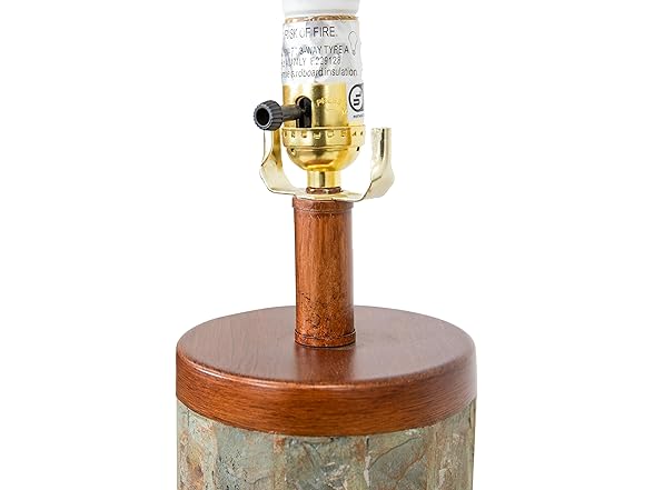31-Inch Slate Cylinder Table Lamp