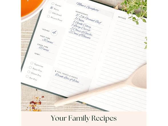 CATCHYOURDREAMS Blank Recipe Book