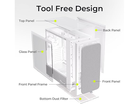 TRYX FLOVA White Mid-Tower ATX PC Case