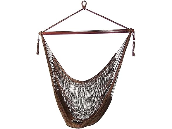 Sunnydaze Outdoor Hammock Chair Swing Mocha Brown