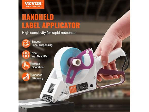 Manual Label Applicator, 0.59-2.17 inches Label