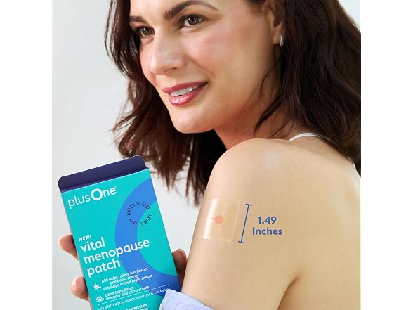 plusOne Vital Menopause Patches AM and PM 16ct