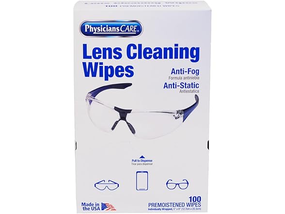 PhysiciansCare Lens Wipes 100ct 2pk