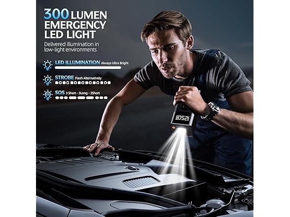 LERTIN 10-in-1 Jump Starter with Air Compressor