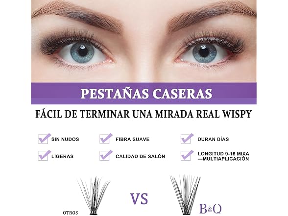B&Qaugen Lash Cluster Kit, 280 PCS