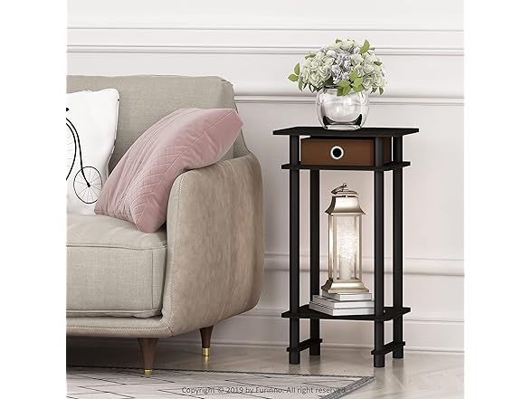 Furinno Turn-N-Tube End Table, 2-Pack