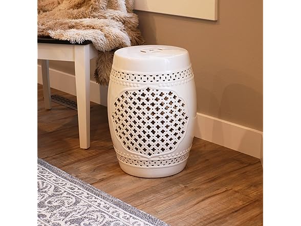 Sunnydaze Marrakesh Ceramic Garden Stool Side Table