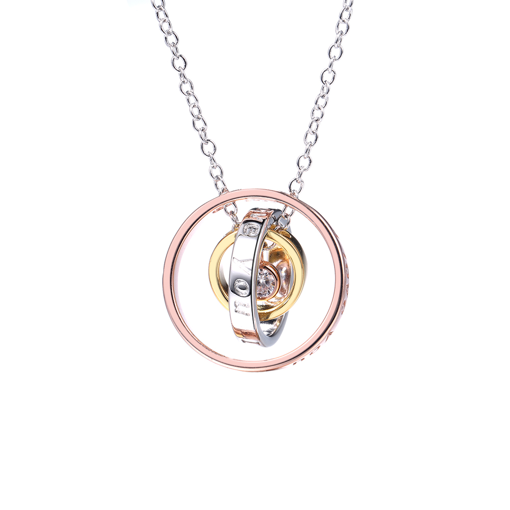 Tri Color I Love You Pendant - Gallery 4
