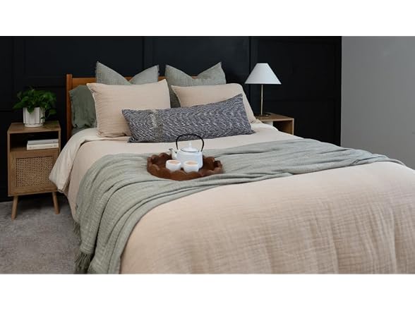 Crane Home Zen Sage Fringe Euro Sham Set