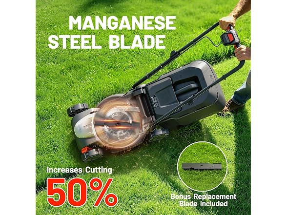 Litheli Lawn Mower Cordless 14 in
