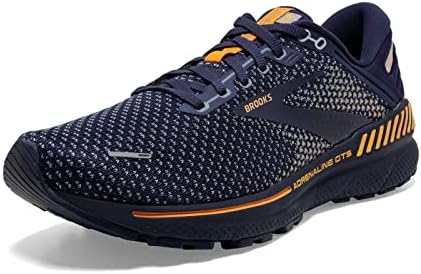Brooks Adrenaline GTS 22 Men's Shoes Peacoat/Grey/Sunflower Size 10.5