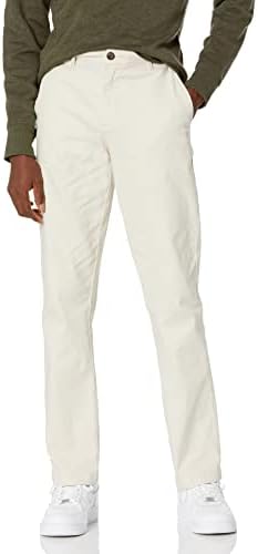 Amazon Essentials Men's Athletic-Fit Casual Stretch Chino Pant, Stone, 32W x 33L