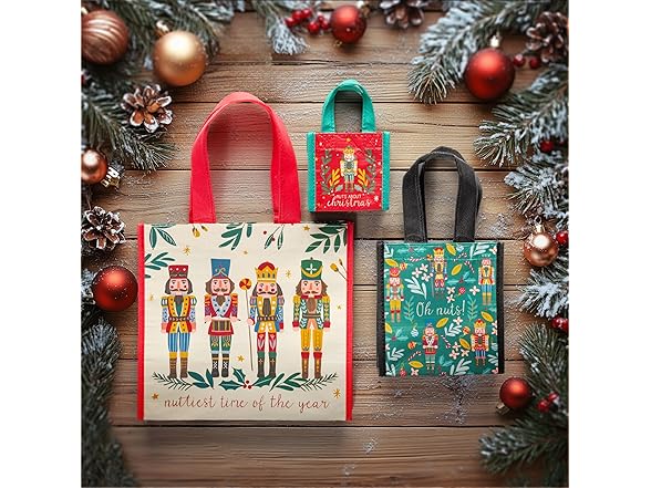 Karma Karma Holiday Reusable Small Gift Bags - Tote Bag and