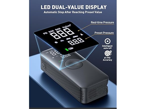 Portable Tire Inflator Air Pump