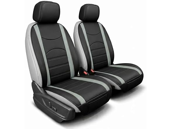 FH Group Car Seat Covers Front Set Gray