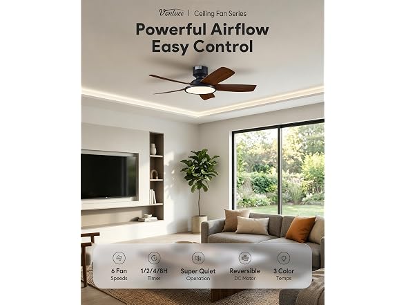 VONLUCE 42in Ceiling Fan Quick Install