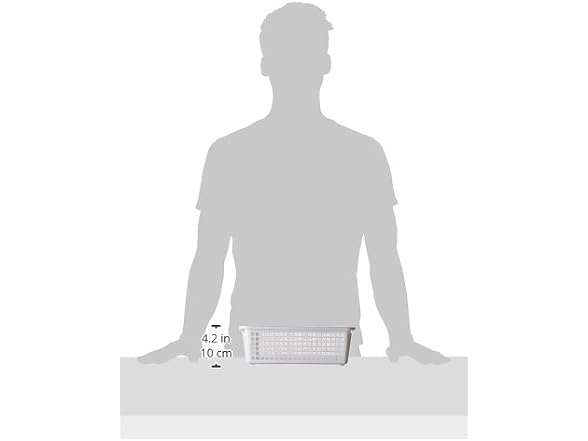 Fittdeals Classroom Baskets Storage Trays, Rectangular, White