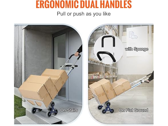 Stair Climbing Cart, 550 lbs Load Capacity
