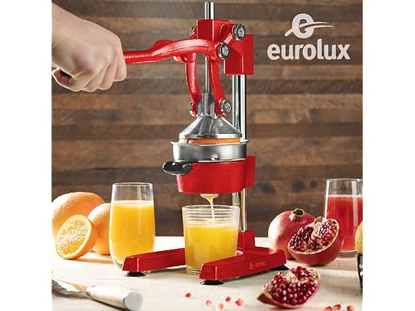 Eurolux HCJ-Red Eurolux Cast Iron Citrus Juicer