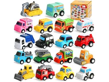 $9.99, Was $26.99, 62% Off! Fajiabao 18 PCS Toy Cars for Toddlers dealfomo